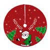 Cute Santa Snowman Printed Christmas Tree Skirt Mat Farmhouse Tree Skirts Indoor Ourdoor Merry Christmas Holiday Party Decor
