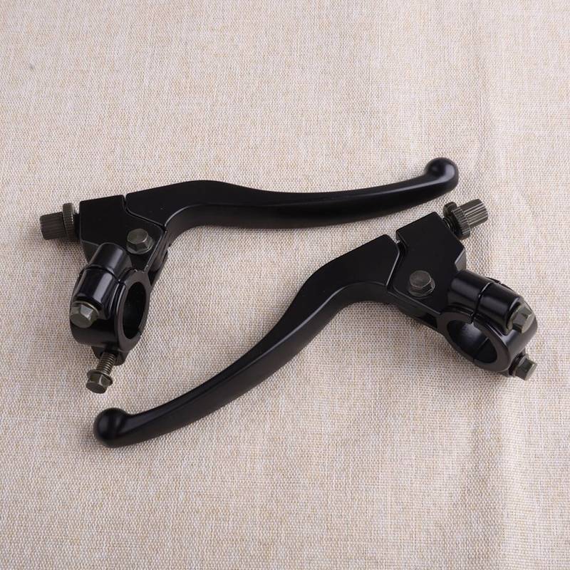 1 Pair Black Clutch Brake Lever Perch Assembly Aluminium Alloy Fit for 7/8" Handlebar Motorcycle Dirt Bike Scooter ATV Universal
