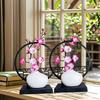 Plastic Creativity Ornament Courtyard Chinese Style Foyer Mini Decoration Vase Elegant Screen