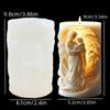 Snow Princess Cylinder Relief Candle Silicone Mold Creative Snow Princess Girl Cylinder Resin Gypsum Clay Concrete Molds