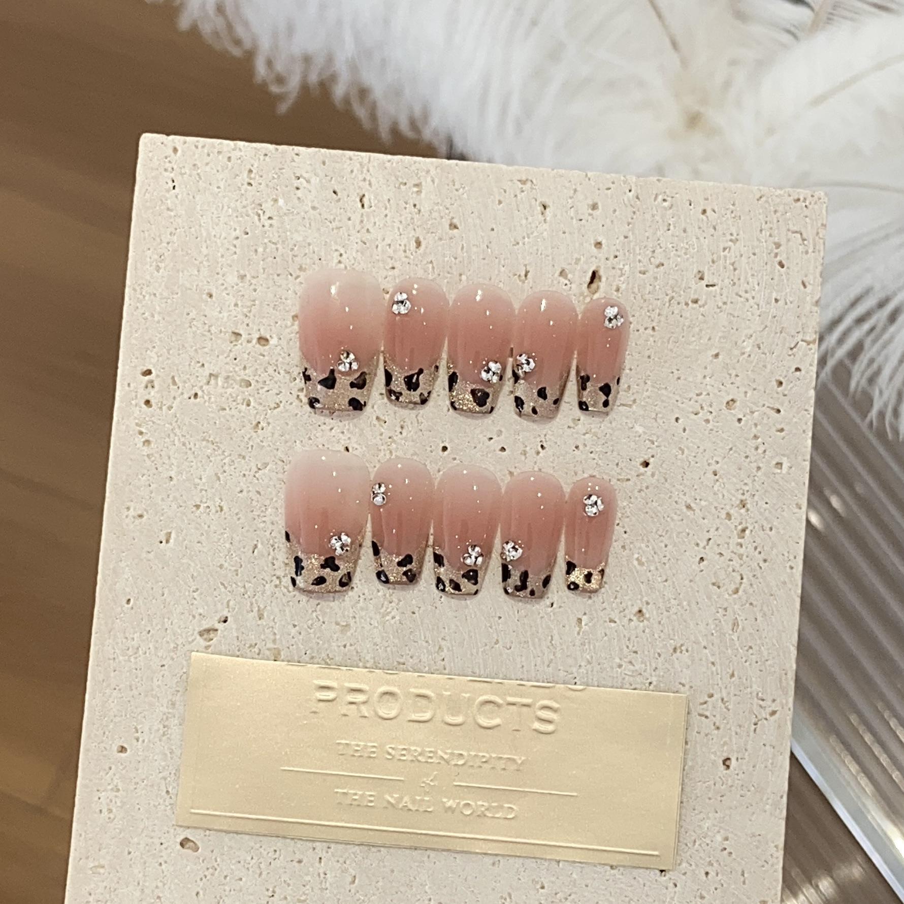 

Прозрачный для льда розовый золотой флеш французский леопардовый принт ворсовая дрель модель Ono съемная носимая броня L