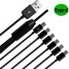 USB2.0 Type A Male to 6 Type-C UsbC Male Y Splitter Data Sync and Charging Connector Adapter Cable 0.5m/1.5m