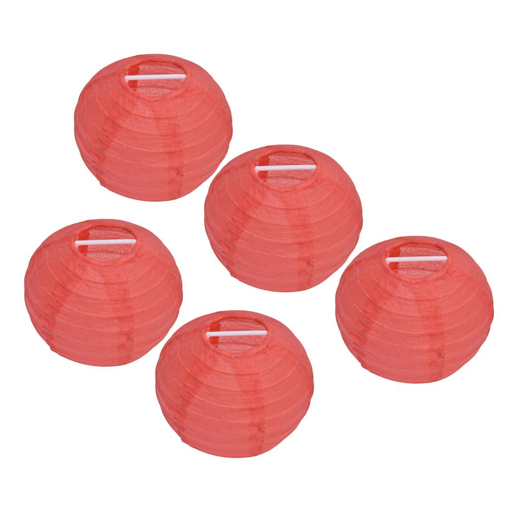 4 Inch Red Paper Lanterns Decorative Round Chinese Lanterns for Birthday Weddings