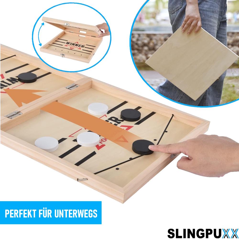 SLINGPUXX Sling Puck Game Table Football Winning Games Foldable Hockey Board Game