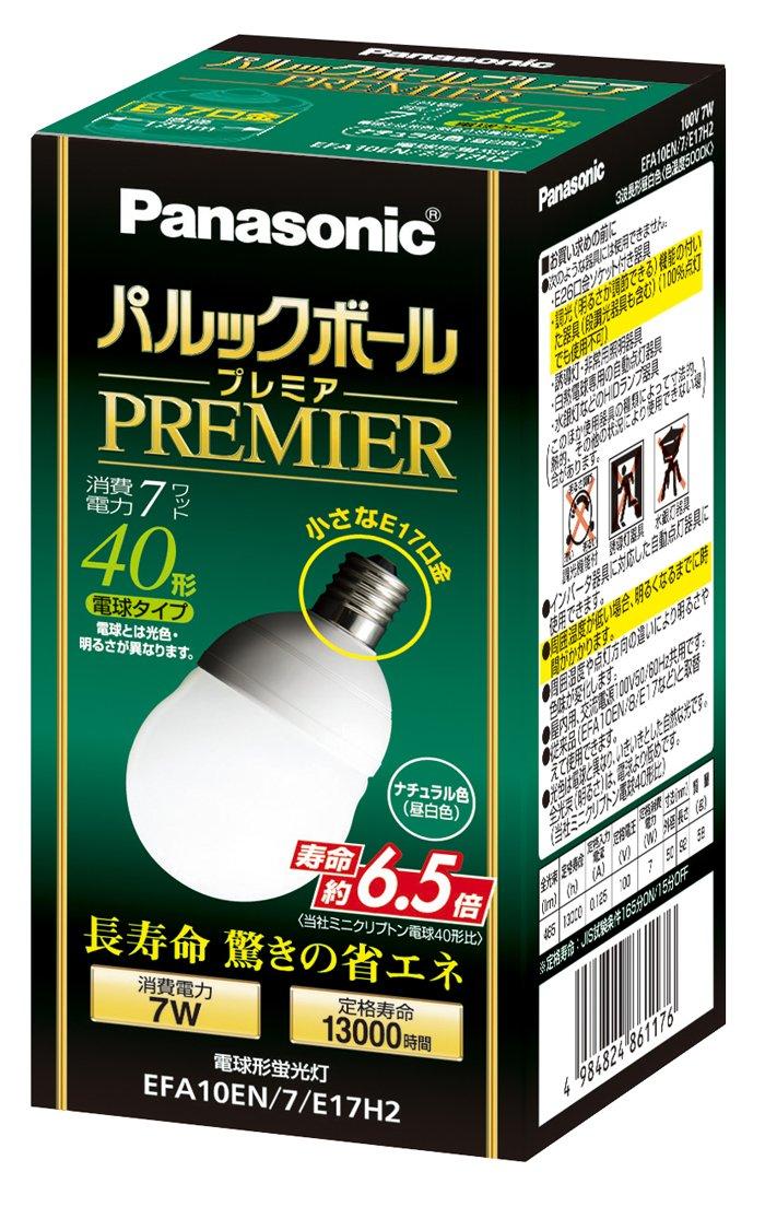 

Panasonic Compact Fluorescent Light Parlook Ball Premier Light Bulb 40W Equivalent Base Diameter 17mm Natural Color EFA10EN7E17H2