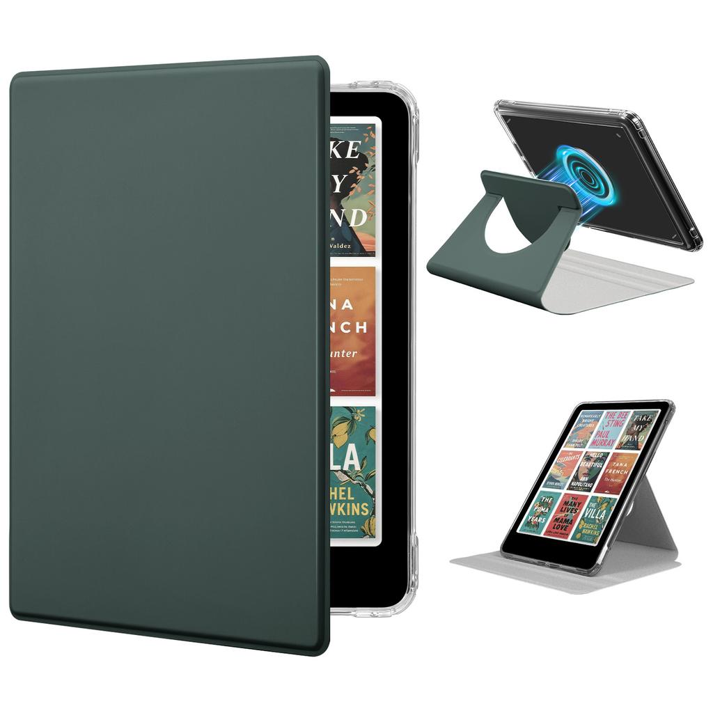 Case for 7-inch Kindle Paperwhite (12th Generation – 2024 Release) with 360-degree rotating, detachable magnetic stand