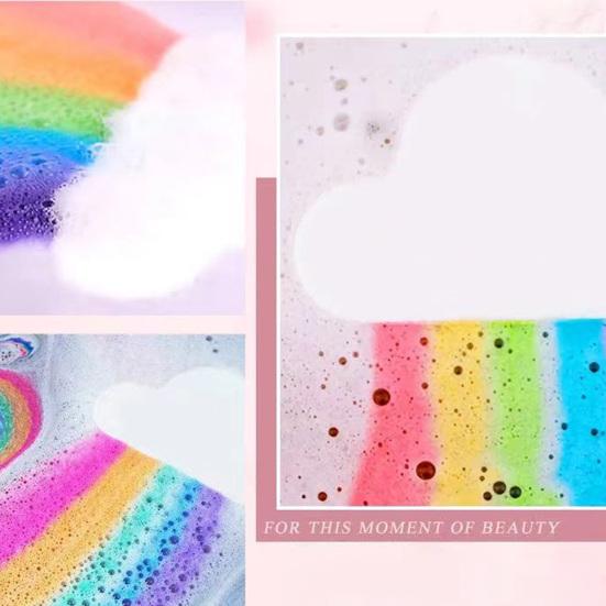 120G Cloud Shape Salt Bath Bombs Plants Extract Essential Oils Handmade Fizzies Ball Dry Skin Moisturizing Aromatherapy Shower Ball Women Spa Gift