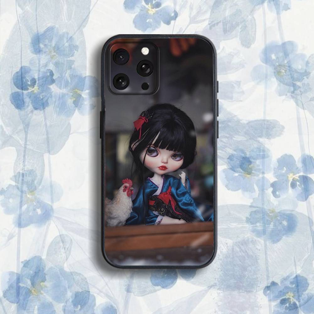 Fashion d-doll B-Blythe Phone Case For iPhone 17,16,15,14,13,12,Pro,Max,Plus,E,SE4,Air,Mini Black Soft Box