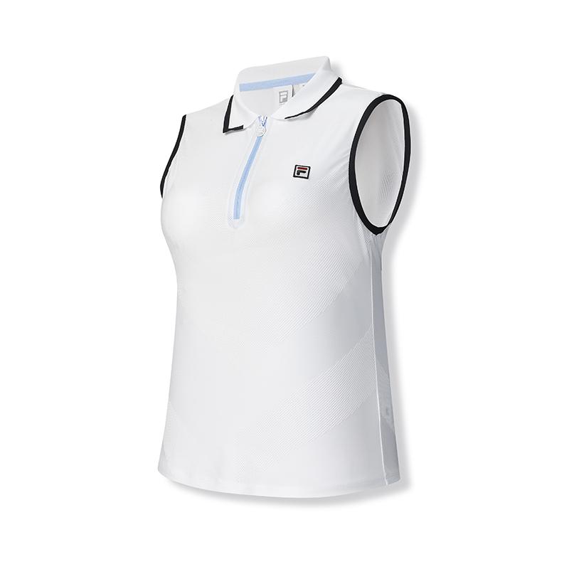 Fila Art In Sports Sweet Cool Retro American Sleeveless Moisture-Wicking Sports Tank Top Women Tops Bright-White A11W433110FWT