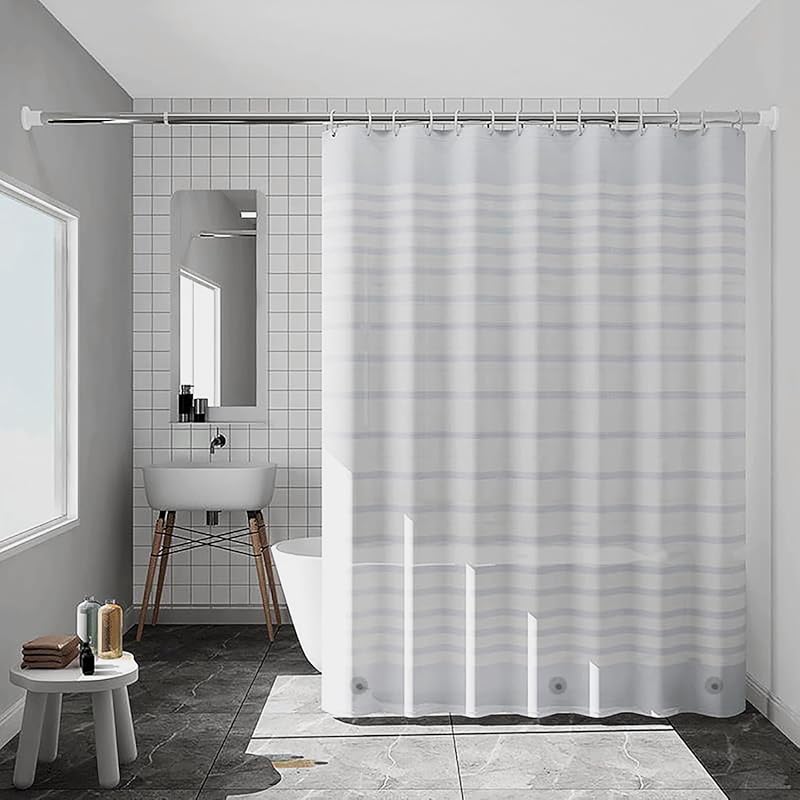 Shower Curtain Liner, 4G PEVA Green Leaf Shower Liner, Plastic Waterproof Shower Curta, 72x72 inch with Grommet Holes 3 Magnetic Weights