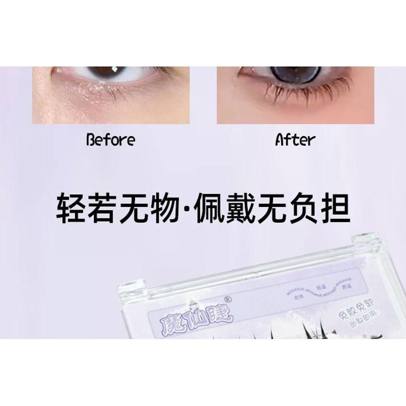 LuxeFlutter - Natural Wispy Cluster Glue-Free False Eyelashes