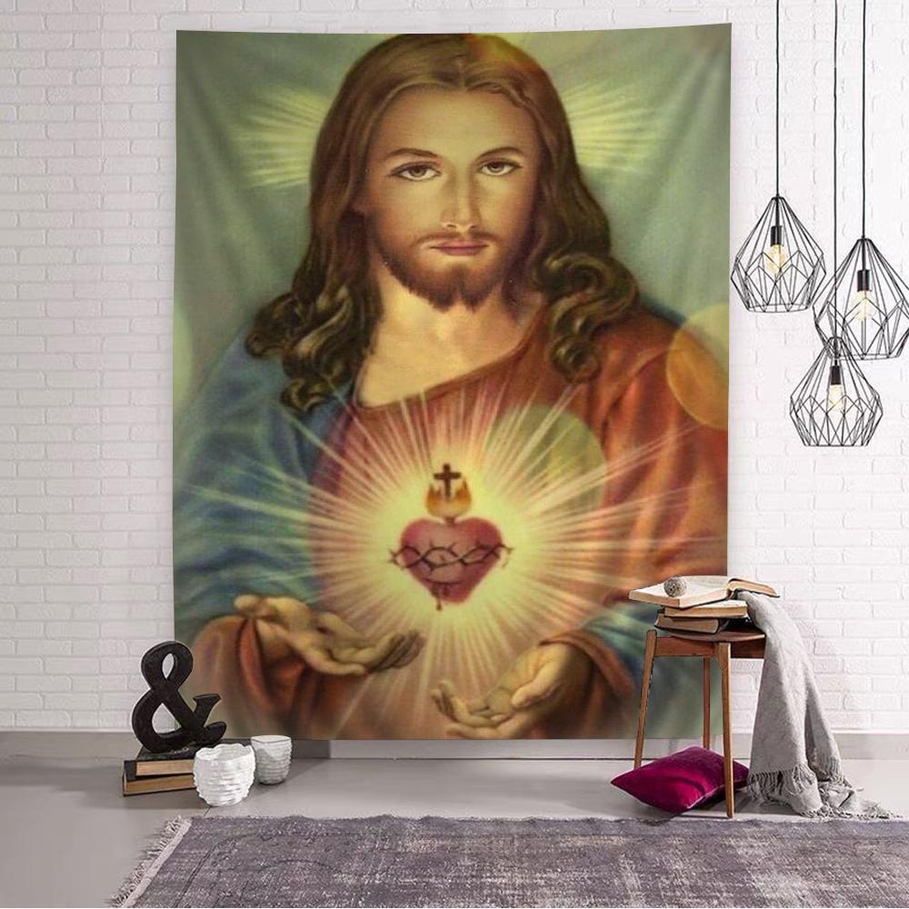 Cristo Jesus Hanging Bohemian Tapestry Indian Buddha Wall Decoration Witchcraft Bohemian Hippie Cheap Hippie Wall Hanging