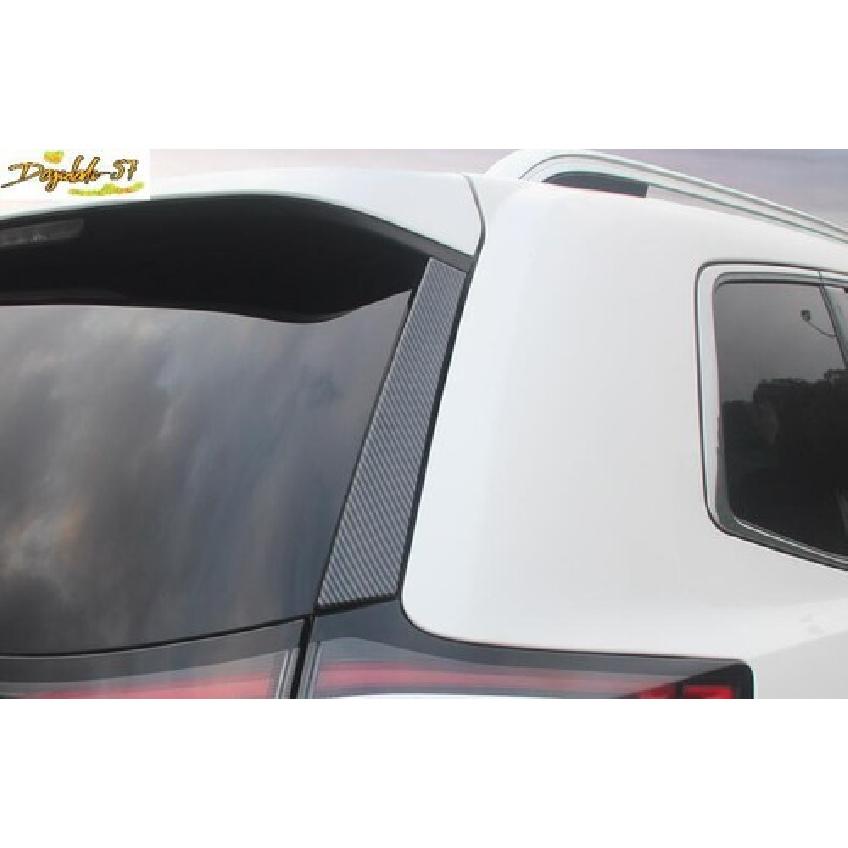 Rear Carbon Fiber Window Side Spoiler Strip Trim 2PCS For Ford Edge 2015-