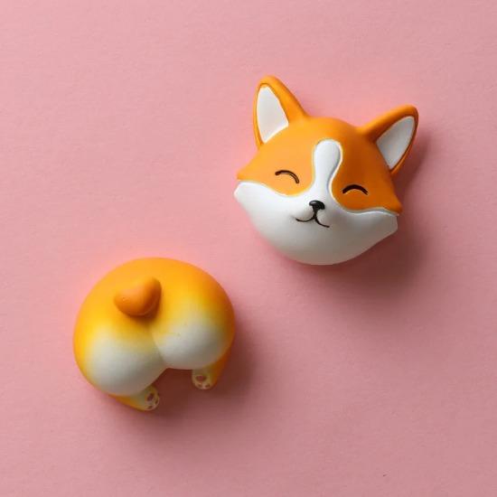 Animal Head and Tail Refrigerator Stickers Cute Panda Magnets Magnetic Stickers Refrigerator Decorations Diy Self-adhesive Sheet