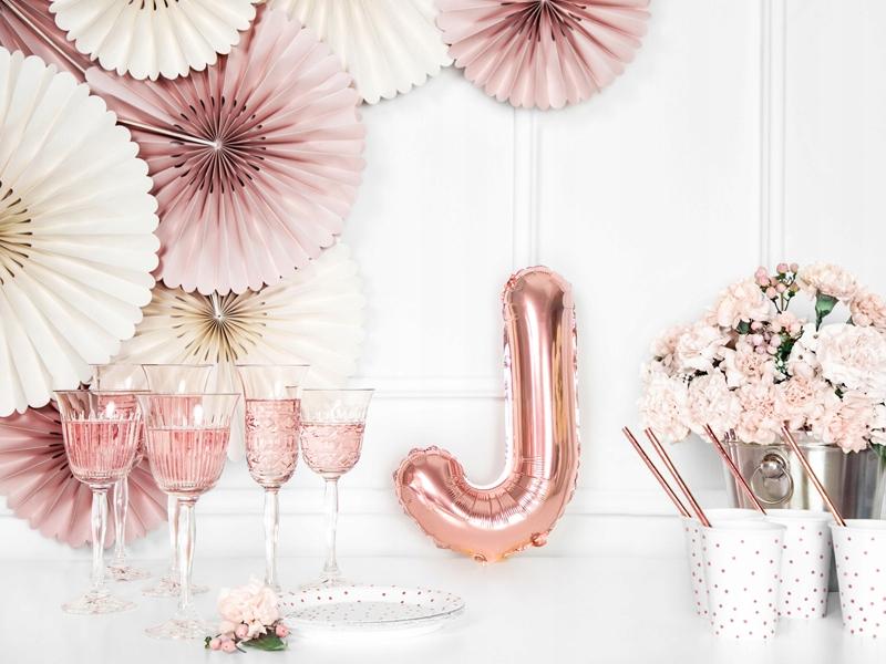 Foil Balloon Letter "J", 35Cm, Rose Gold 1pc
