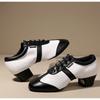 Latin Dance Shoes for Women Men 3.5cm Genuine Leather Soft Sole Standard Dancing Shoes Tango Salsa Ballroom Shoes