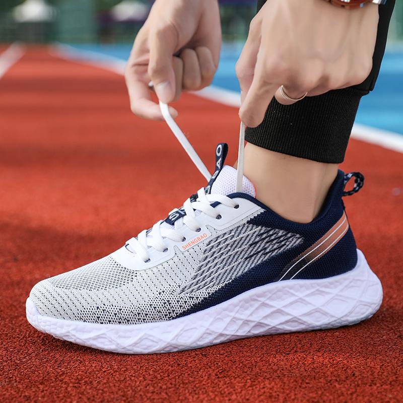 Fashion Sports Shoes Womens Shoes 2025 Autumn Mesh Surface Casual Breathable Lightweight Soft Sole Shock Absorbing Men Running Shoes