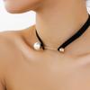 Accessories, Hong Kong Style Concave Velvet Collar, Simple And Personalized One-Word Imitation Pearl Necklace