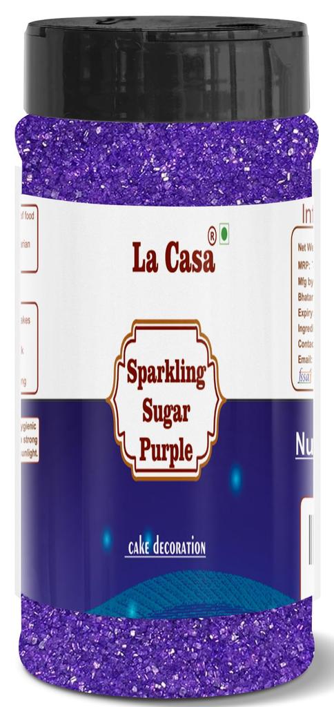 La Casa Glitzerzucker Lila | Ideal für Tortendekoration & Garnitur | 100g |