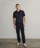 PANICALE Navy Johnny Collar Polo Knit