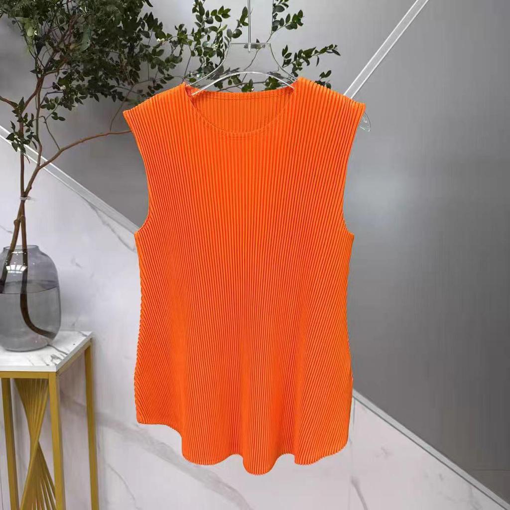 2026 Spring Women's Ruffled Round Neck Sleeveless Vest - Casual and Versatile Pullover Top