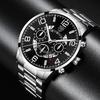Watch Three-Piece Men'S Accessories Watch Ring Necklace Bracelet Men'S Quartz Watch