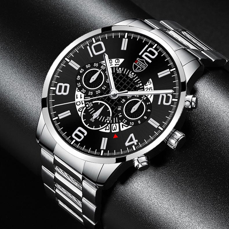 Watch Three-Piece Men'S Accessories Watch Ring Necklace Bracelet Men'S Quartz Watch