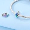100% 925 Silver Rainbow Zircon Colorful Butterfly Dragon Shaped Silicone Stopper Charms Beads Fit DIY Bracelets Jewelry