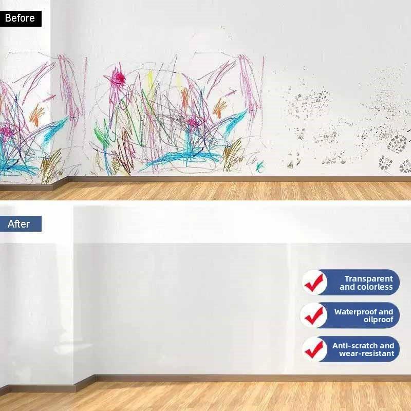 Adsorption durch statische Elektrizität Wandaufkleber Transparent Schmutzabweisende Folie Küche Wasserdichte & Ölbeständige Tapete