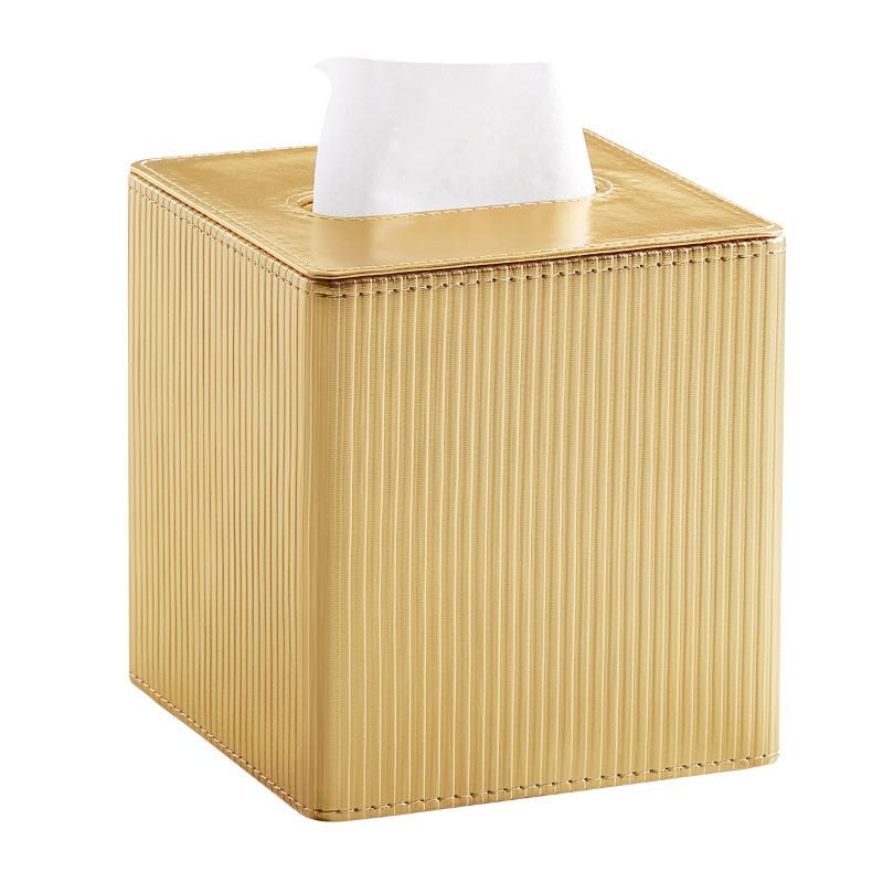 High-End Leather Tissue Box for Living Room & Car - Light Luxury Design
