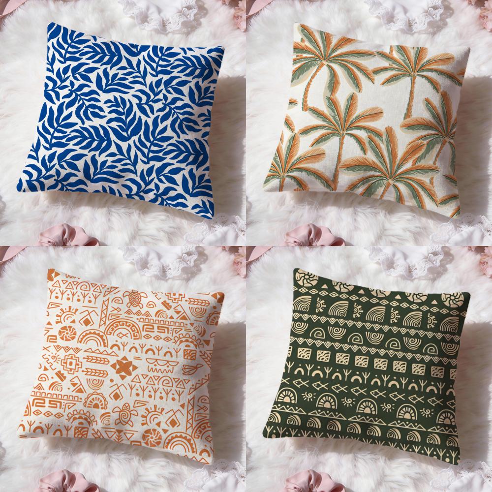 Floral Texture Cushion Cover Premium Comfort Reversible Pillow Cove Two in One Design for Any Room Car Interior