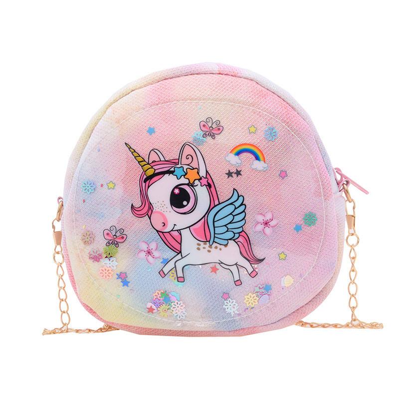 Adorable Cartoon Character Shoulder Bag For Girls With Unicorn Mermaid Cat Designs Unicorn