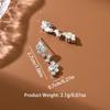 2PC Women's Fashionable Earrings and Zircon Are Suitable for Dates, Parties, Festivals, and Gifts