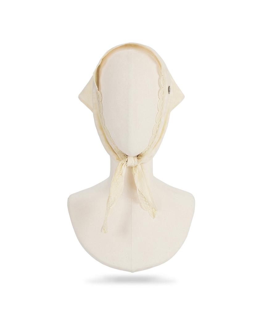 Bajal Va Curved Oval Metal Lace Bandana Yellow