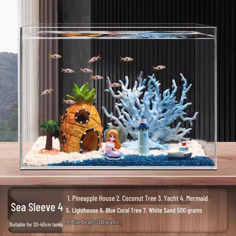 Ananas Huis Aquarium Decoratieset – Thema Figuurtjes en Decoraties van SpongeBob