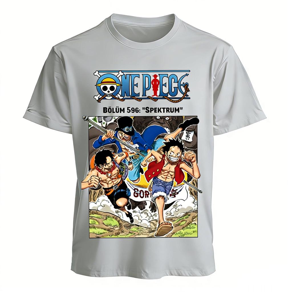 T-shirt Anime One Piece Stampa Grafica Luffy Uomo Donna Cotone Manica Corta Tee Estate 2026 Manga Streetwear Top Casual Y2k