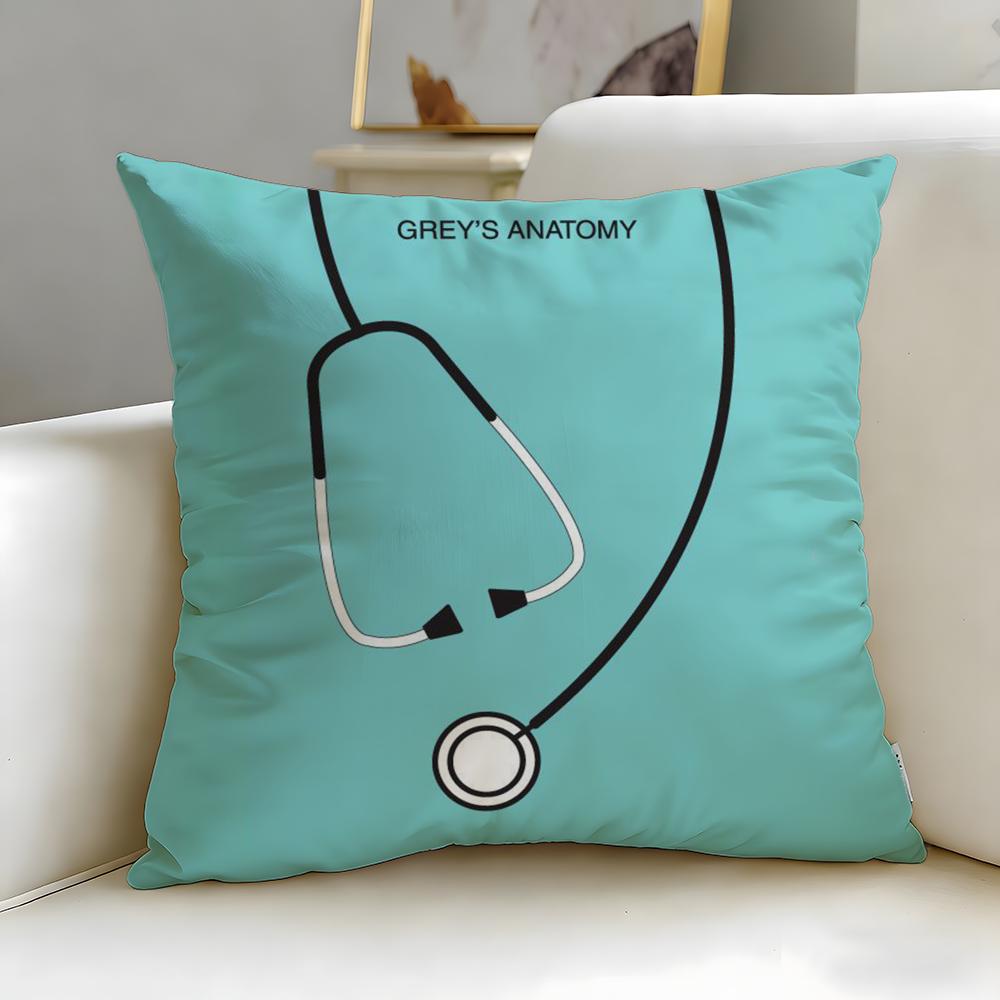 classic TV series Greys Anatomy Cushion Cover Soft EasyWash Pillow Case Versatile for Couch Bed Travel and Office