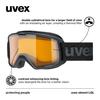 Uvex Ski and Snowboard Double Glasses Element Free Size Children's Goggles, Lens, Anti-Fog, Compatible, LGL, Black,