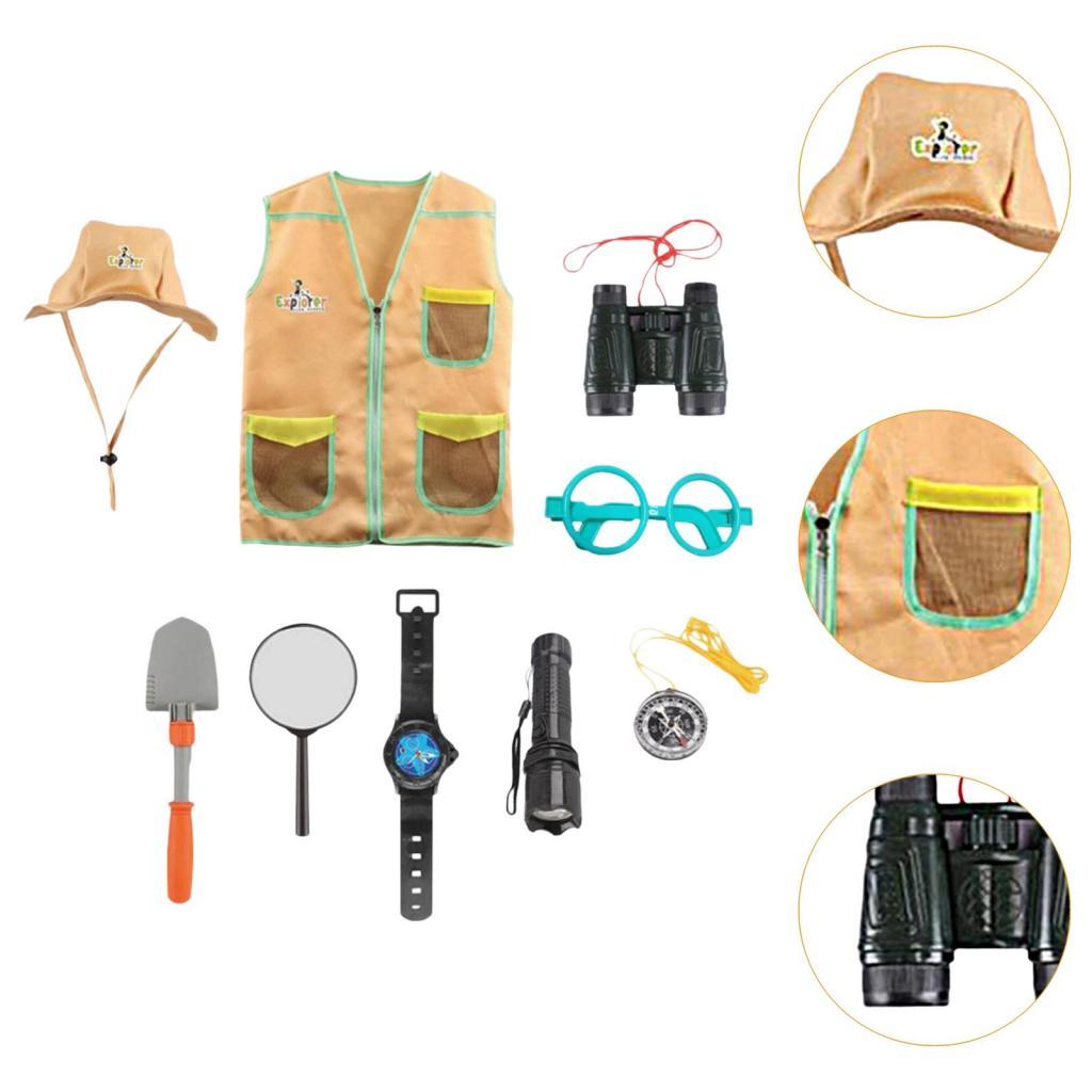 Kids Outdoor Adventure Kits, Pretend Play Costume, Dress up for 3-7 Years Old