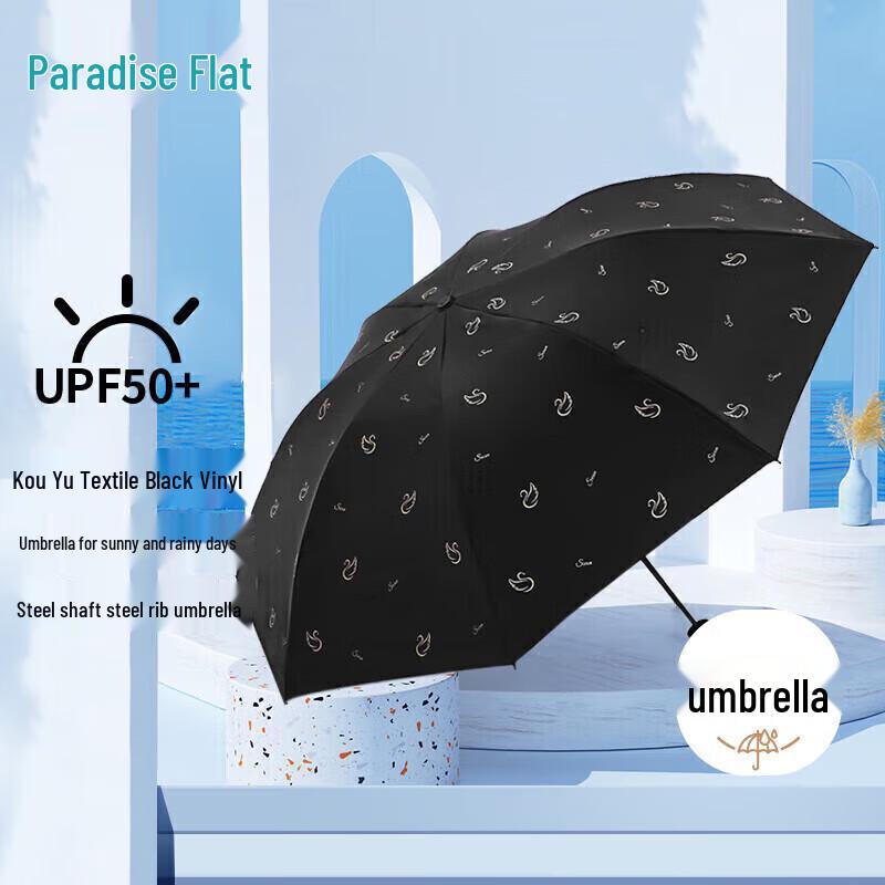 Paradise Tri-Fold UV Protection Sun/Rain Umbrella