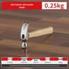 One-Piece Claw Hammer, Non-Slip Handle, Nail-Absorbing, Ideal for Woodworking and Household Use.