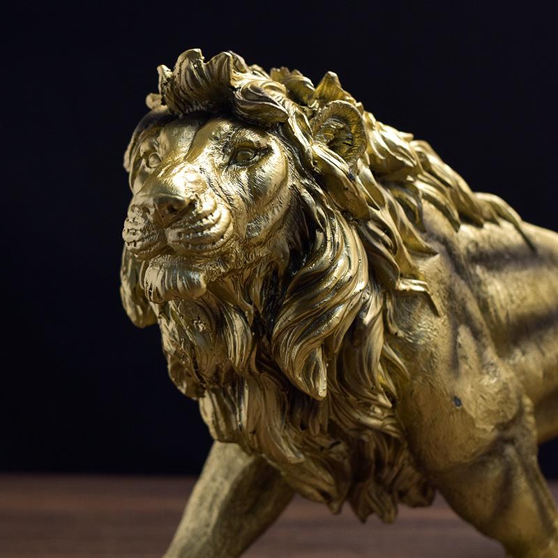 Lion Resin Handicraft Ornament TV Cabinet Restaurant Owner Office Living Room Entrance Decoration