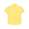 Polo Solid Color Pony Logo Embroidered Single-Breasted Short Sleeve Shirt Women Shirts Yellow 211874919-002