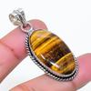 Pendente fatto a mano in Argento Sterling 925 con Pietra Naturale Occhio di Tigre 1,81" AP-15152