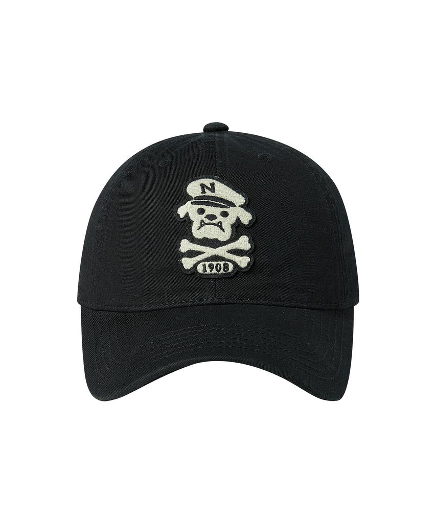 BEYOND CLOSET [Collection Line] Military Skulldog Patch Washed Cap Black