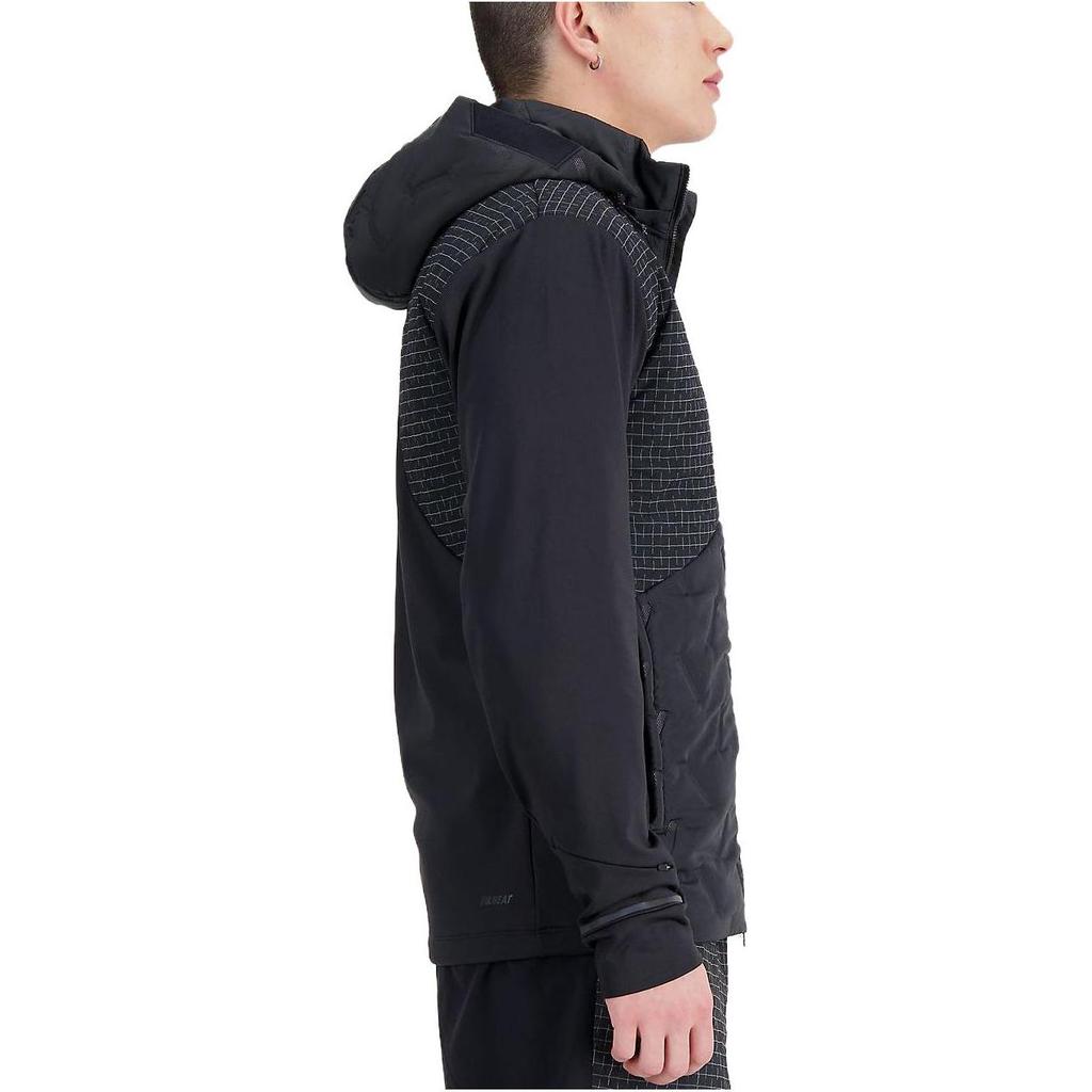 New Balance Jackets Men's Black Hooded Moderate Other MJ33256-BK