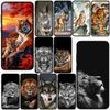 Cover for Xiaomi Redmi Note 13 A3 14 Pro Plus 9T 14C 13C 13X 9C NFC + Pro+ 5G 4G Protective Phone Case Tiger Stalking Wolf Art