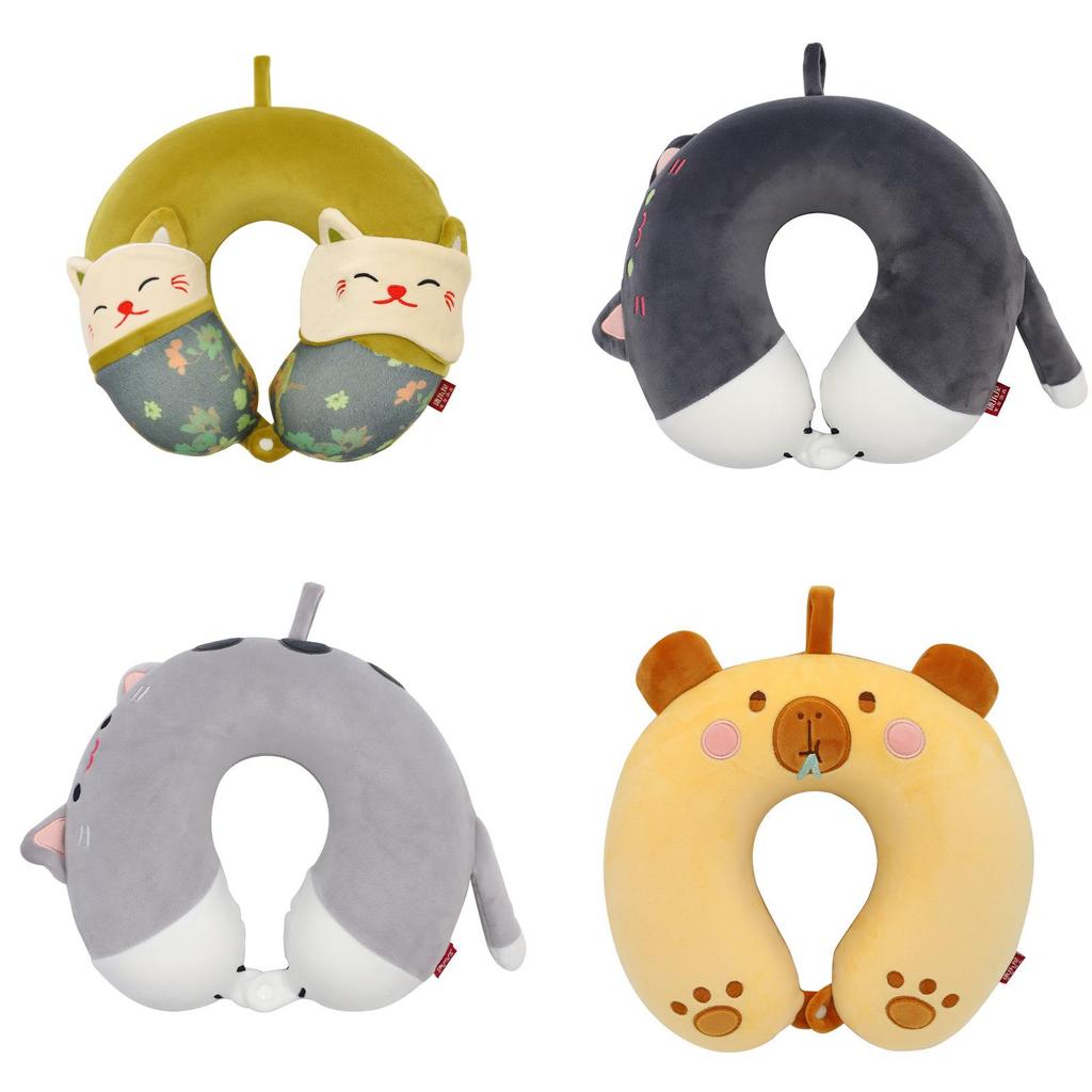 Cartoon Animal Memory Foam U Shaped Pillow For Travel And Office Comfort