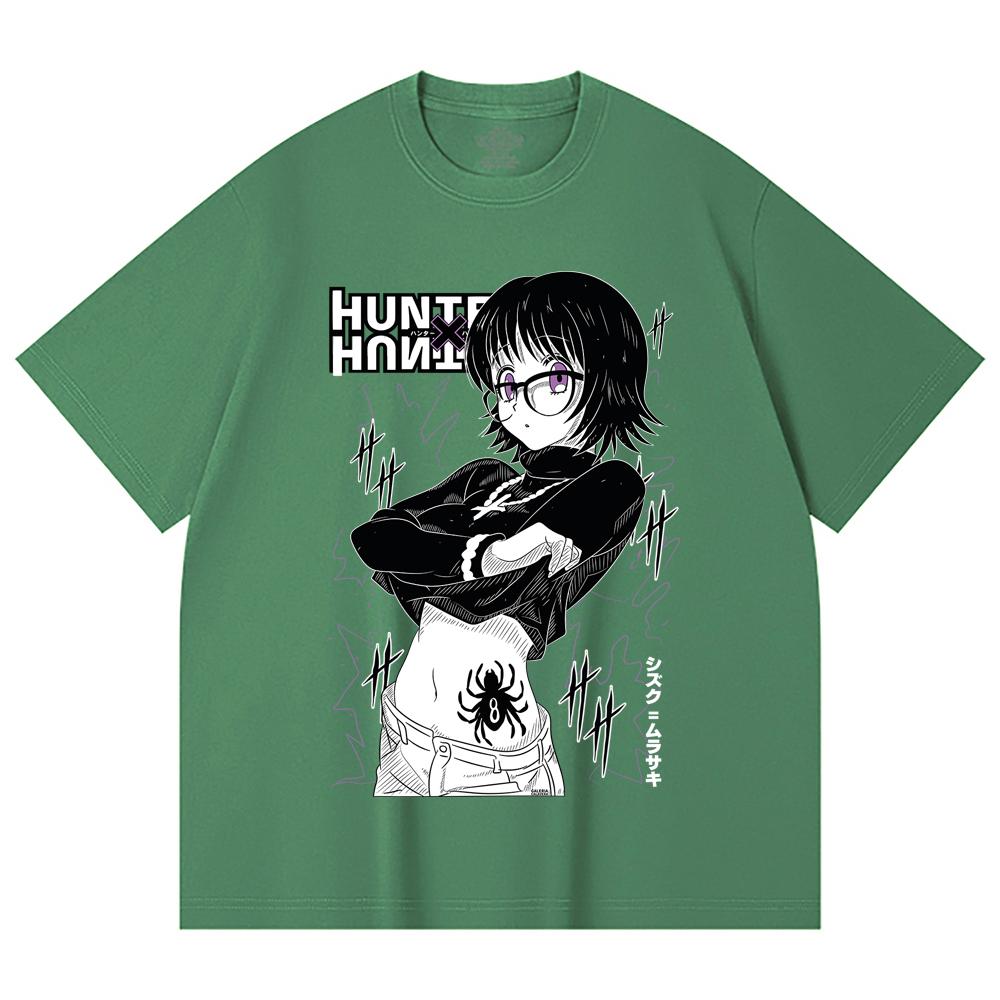 230 Gsm 100% Cotton HXH V9 Shizuku Print Unisex Heavy Cotton T Shirt