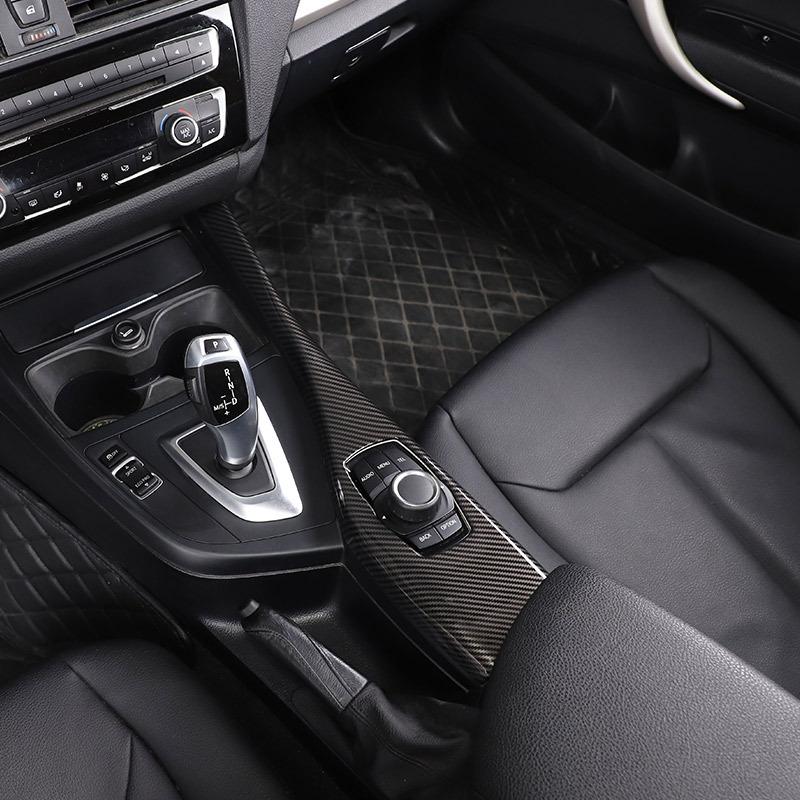 Para BMW Serie 1 F20 F21 116I 118I 12-18 Serie 2 F22 F23 ABS Fibra de Carbono Panel Multimedia Pegatinas Decorativas Accesorios para Coche